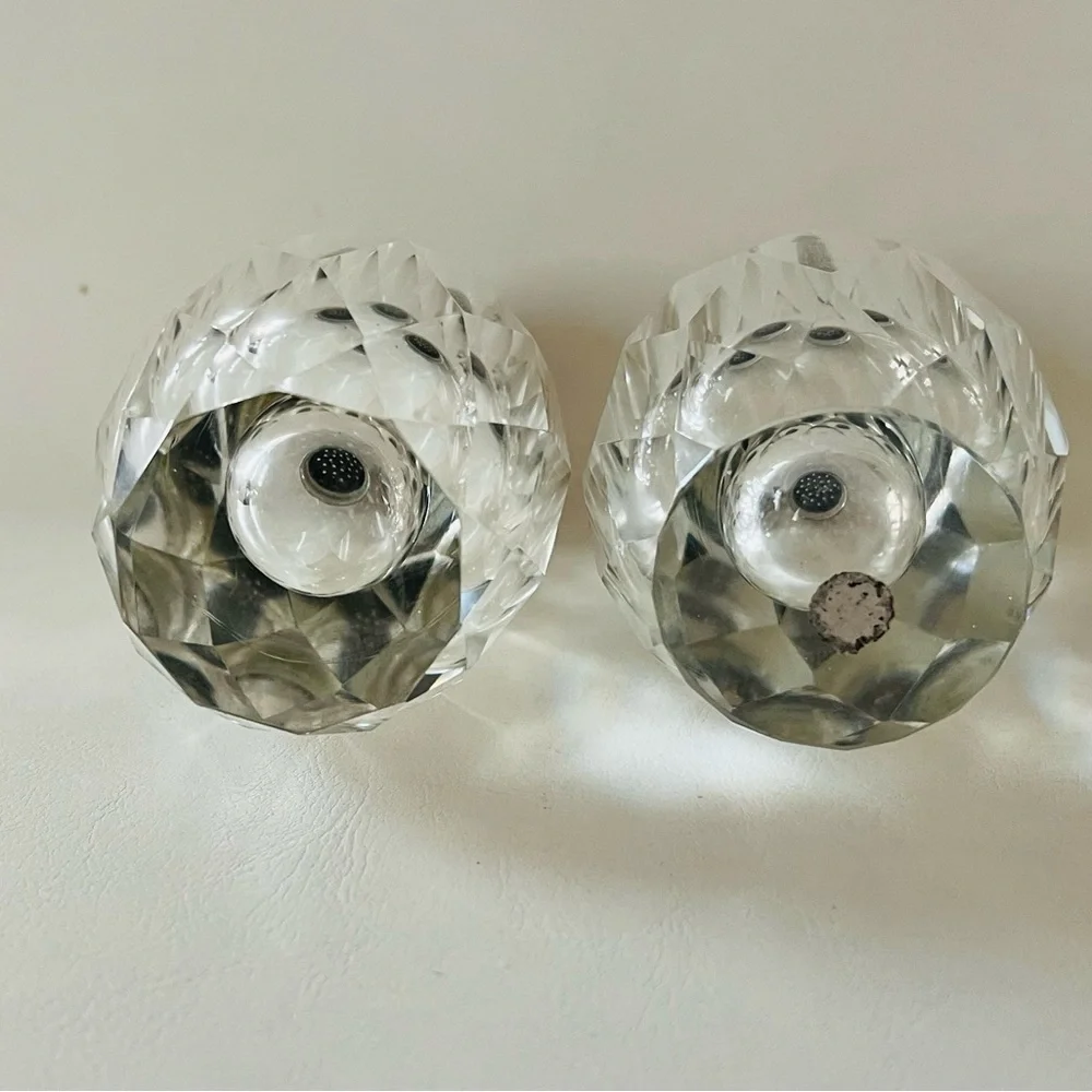 Vintage Hand Patient Milk Glass Pink Floral Glass Salt and Pepper Shakers Set